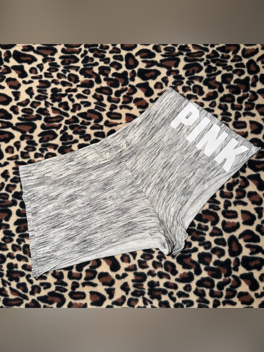 2000s vintage style 2015 victoria secret pink gray heathered short shorts